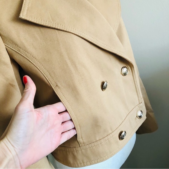 HP ✨ZARA | 100% Cotton Gold button coat/blazer 100% cotton - Picture 9 of 15